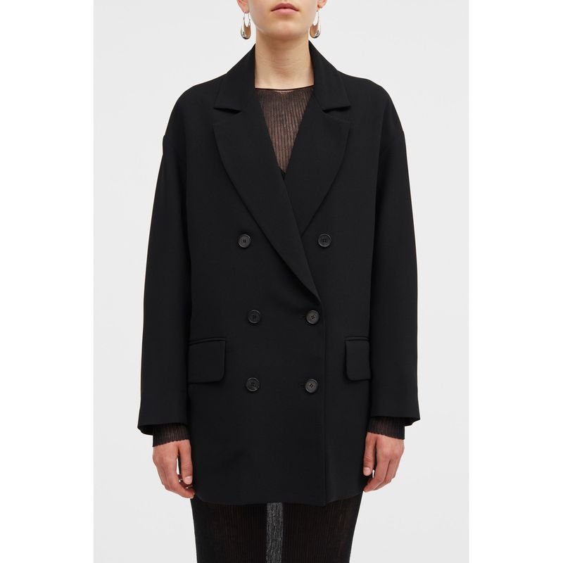 CALIA Coat Crepe Georgette Black