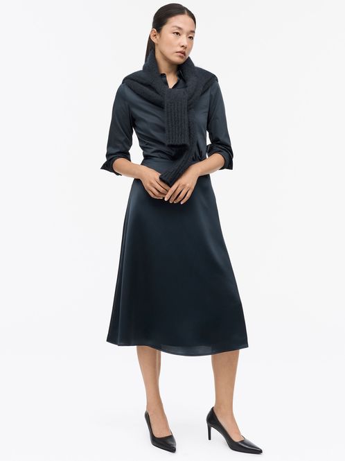 Hovedbilde AMY Flared Satin Skirt ...