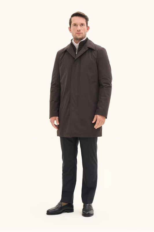 ZIPPED Padded Car Coat Terra Brown