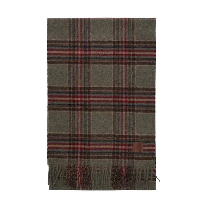 CLASSIC Woven Check Scarf Olive 
