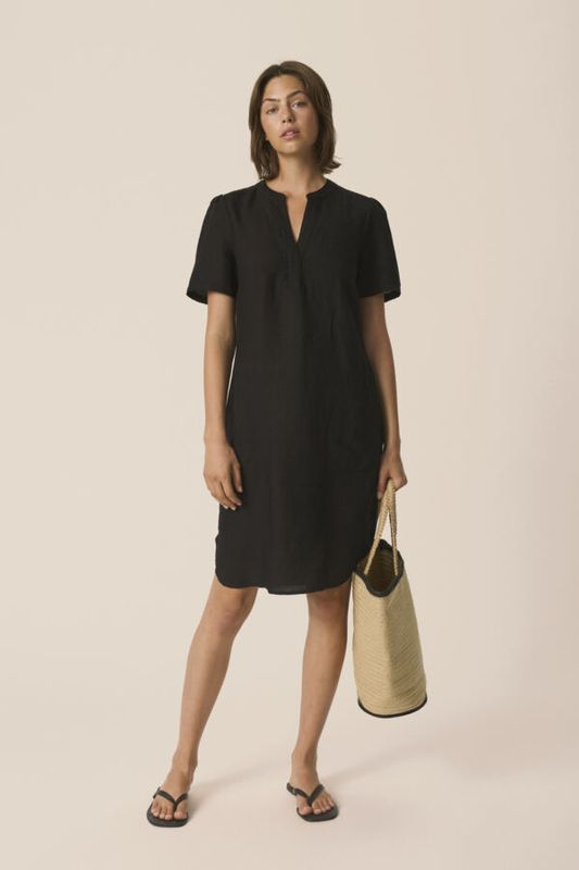 AMINASE Dress Lin Kjole Black 