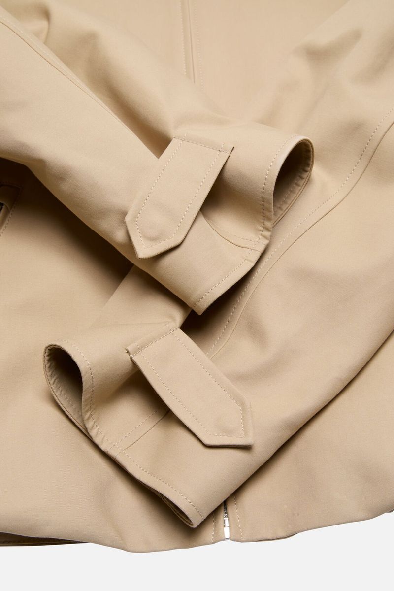 Cotton Satin Jacket Beige
