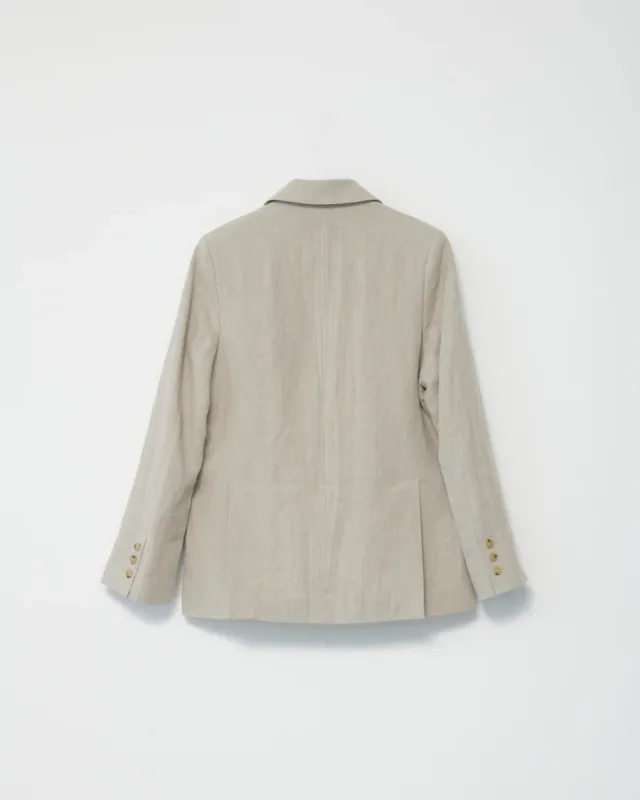 Linen Straight Blazer Nature