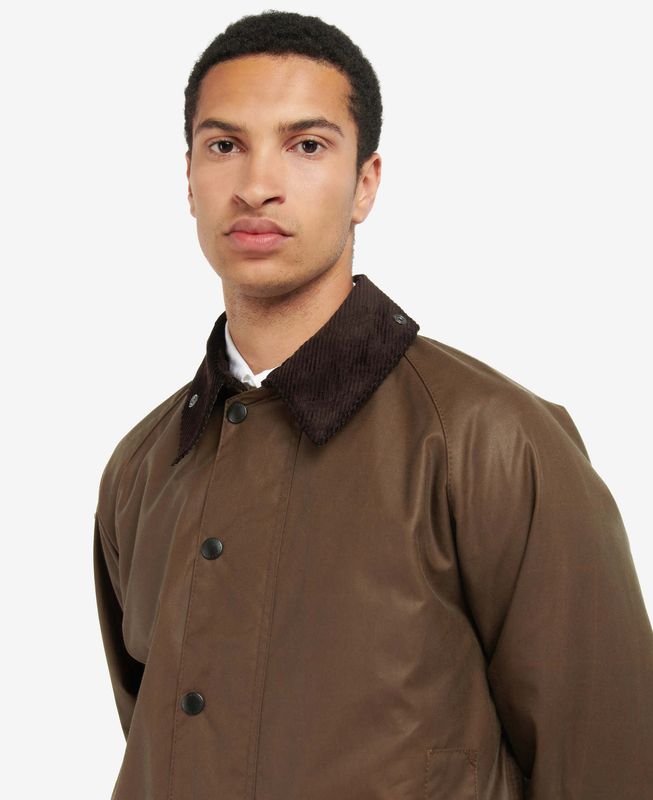 Beaufort Jacket Wax Beige Sky Dress Tartan