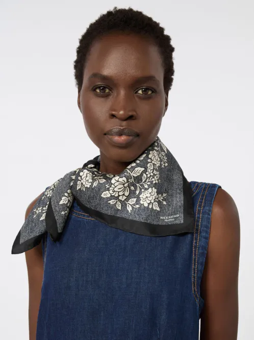 Hovedbilde SIAM scarf Silk Midnight Blue
