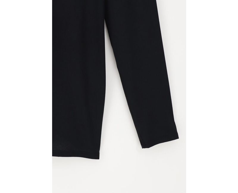 Modal Round Neck LS Black 