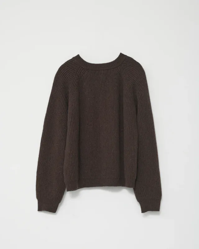 Shetlands Wool Jumper Brown 