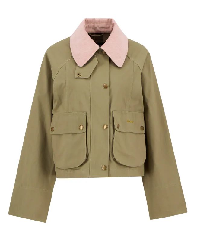 Cropped Beadnell Casual Jacket Dusty Green