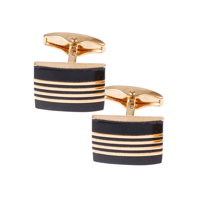 CUFFLINKS Gold Black Onyx