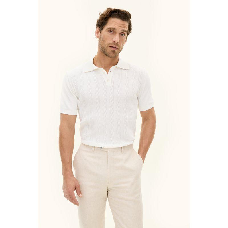 BARTO Stripe Poloshirt Snow White 