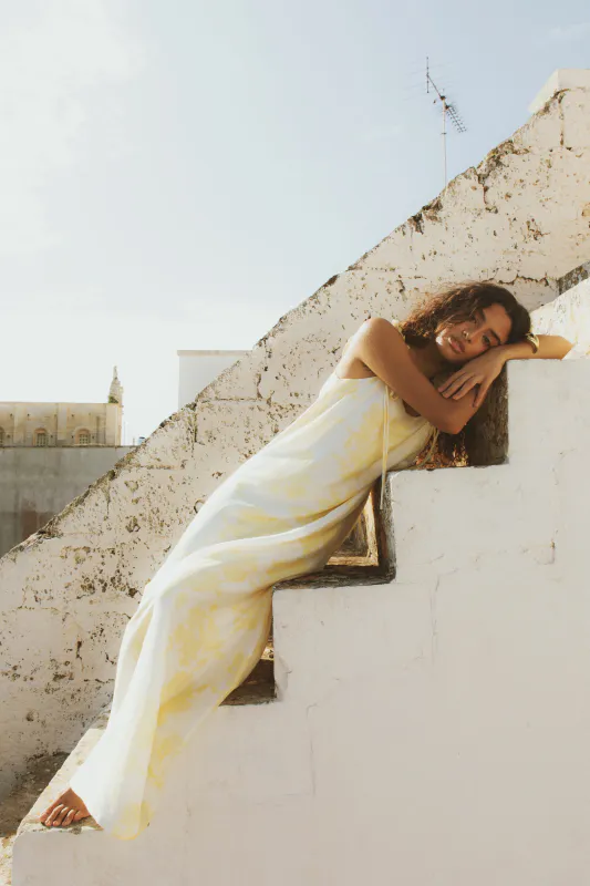 ZAHA Dress Yellow Floral Print