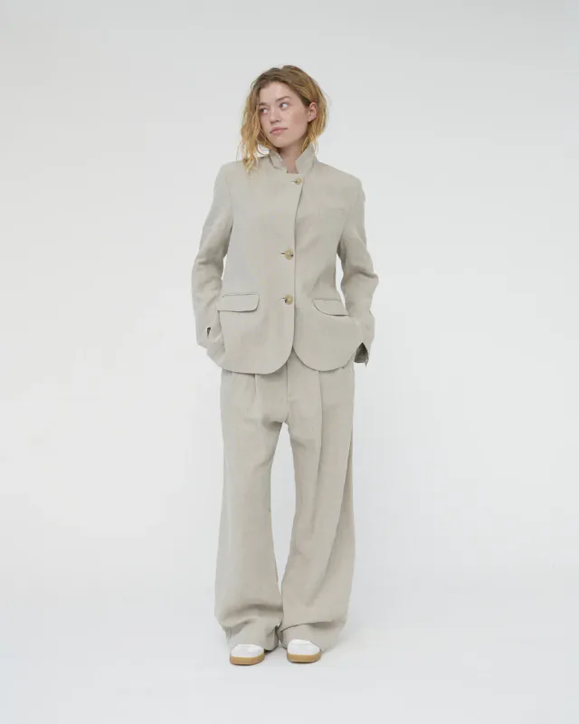 Linen Straight Blazer Nature