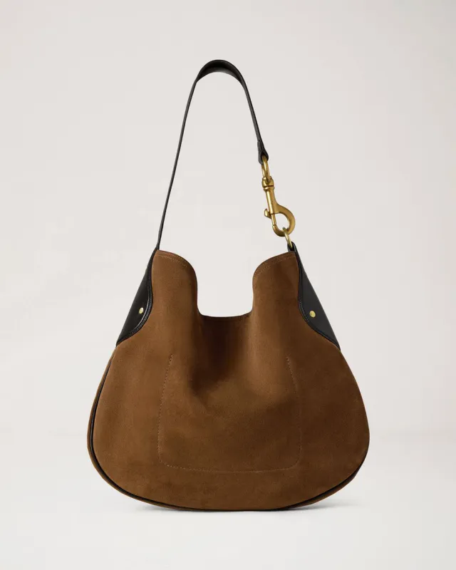 HACKNEY Shoulder Bag Suede Vintage Oak