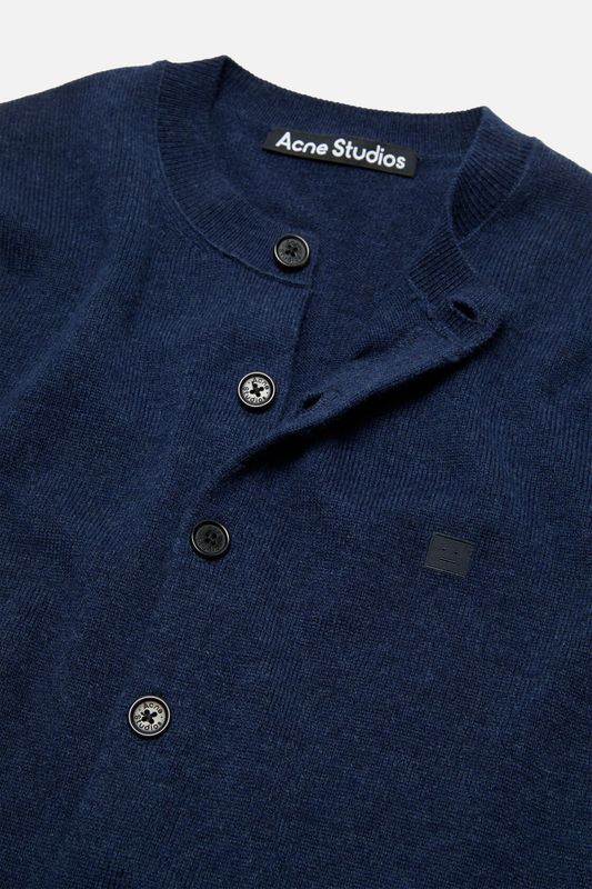 Cardigan Yak Wool Navy Melange 