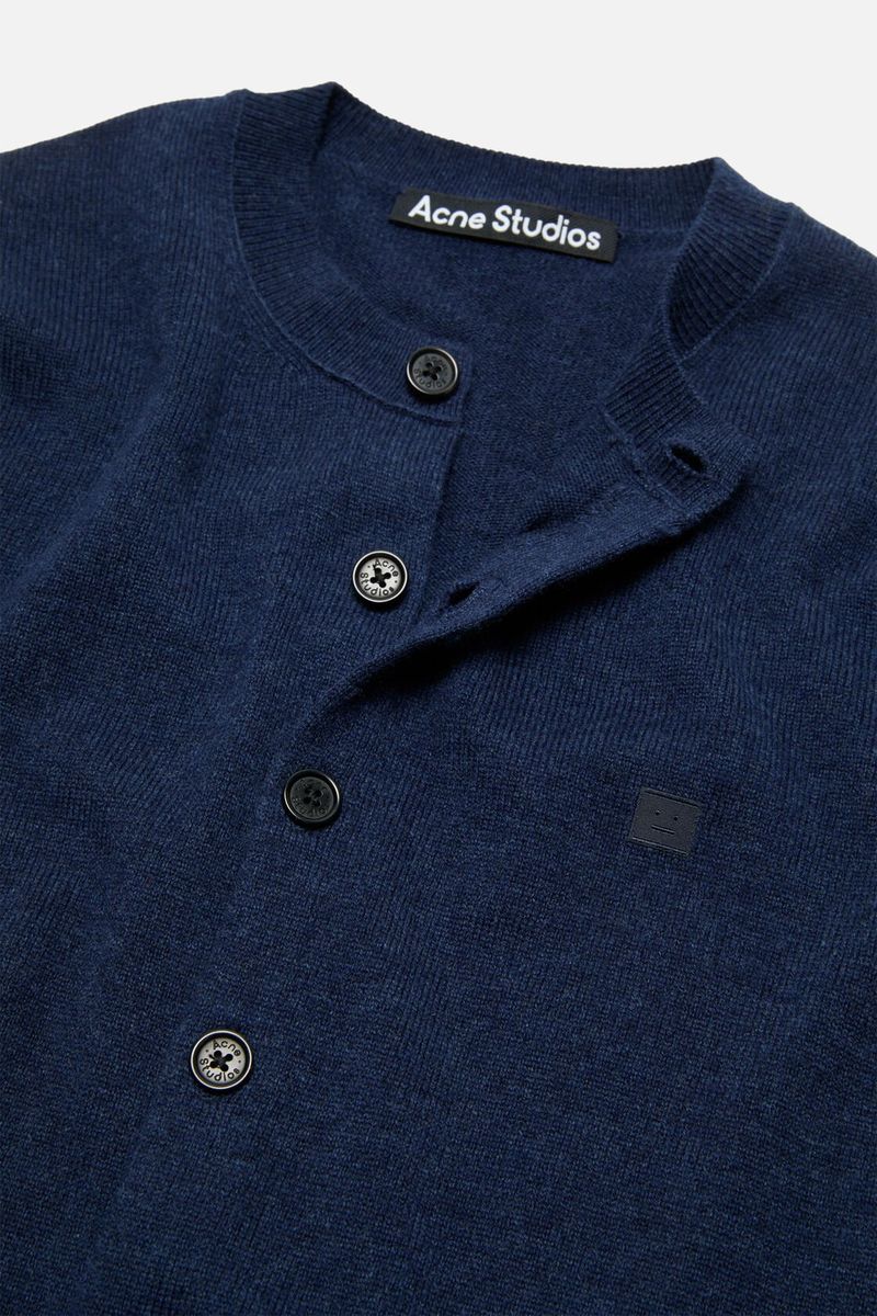 Cardigan Yak Wool Navy Melange 