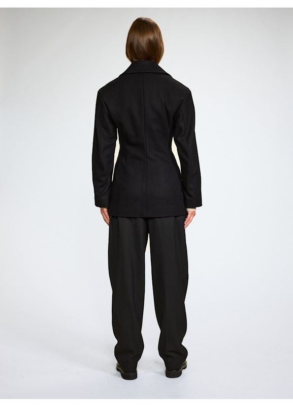 WMN Wool Jacket Short Black 