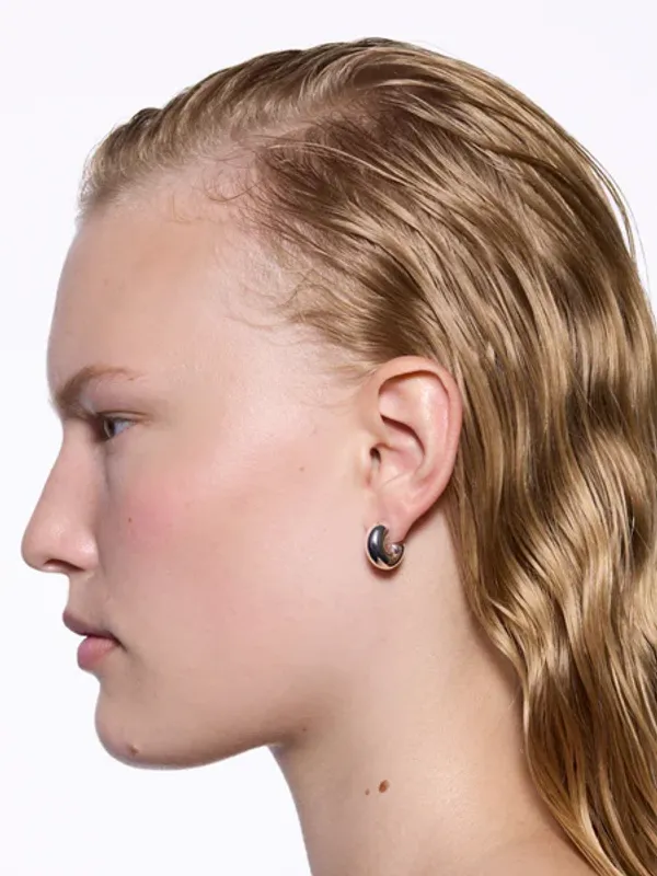 Prima Hoop Medium Silver PAIR