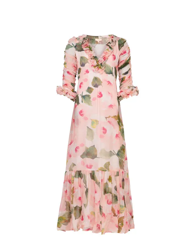 ORGANZA Ruffle Dress Rosette