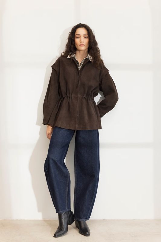 Winnie Leather Jacket Dark Brown 