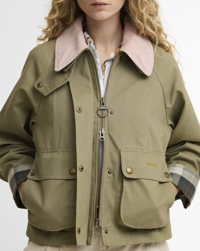 Cropped Beadnell Casual Jacket Dusty Green